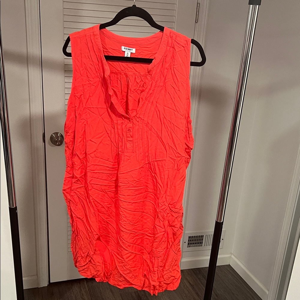 Old Navy Coral Sleeveless Tunic Dress